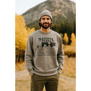 PARKS PROJECT Gray Pullover Sweatshirt Top  Mens Size Medium